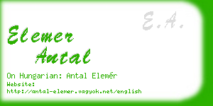 elemer antal business card